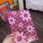 Flower And Checkered Pattern Clear Acrylic Vinyl Plaque, thumbnail 3 of 7