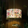 Salt Hazy Meadow Lampshade With Parchment Lemon Lining, thumbnail 3 of 11