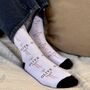 Personalised Simple Bow And Name Socks, thumbnail 1 of 7