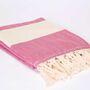 Hammam Towel/ Bath Towel Bright Pink, thumbnail 1 of 3