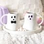 Mr And Mrs Boo Ghost Shaped Mug Set, thumbnail 1 of 4