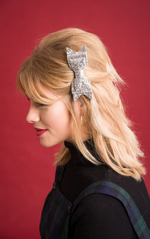 Small Glitter Hair Bow, 6 of 6