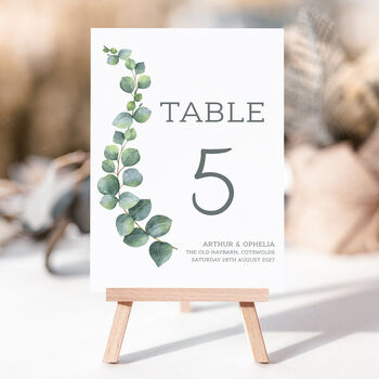 Wedding Table Numbers Eucalyptus, 3 of 3