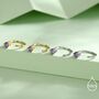 Lilac Amethyst Purple Crystal Huggie Hoop Threader Earrings In Sterling Silver, thumbnail 6 of 11
