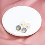 Gold Plated Star Circle Stud Earrings, thumbnail 4 of 11