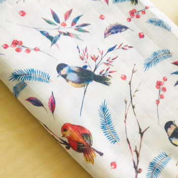 Muslin Baby Bed Sheet Birds, 4 of 6