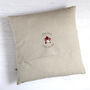 Personalised Linen Christmas Cushion With Pocket Gift, thumbnail 5 of 12