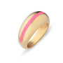 Neon Pink Candy Stripe Dome Ring, thumbnail 3 of 6