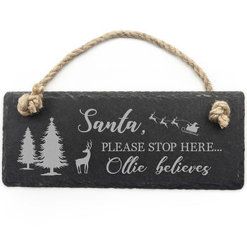 Personalised Slate Christmas Hanging Sign, 2 of 5