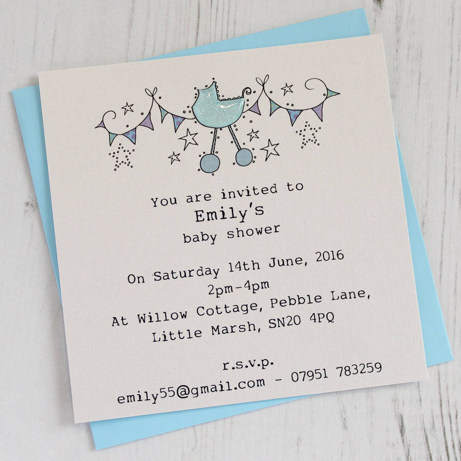 personalised baby shower invitation pack by eggbert daisy baby invitation