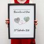 Personalised Map Heart Wedding And Anniversary Print, thumbnail 1 of 12