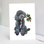 Black Toy Poodle Christmas Card, thumbnail 3 of 7