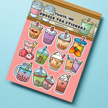 Bubble Tea Sticker Sheet | Cute Stickers, 4 of 4