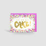 'Let Us Eat Cake!' Gold Foil Confetti Card, thumbnail 1 of 2
