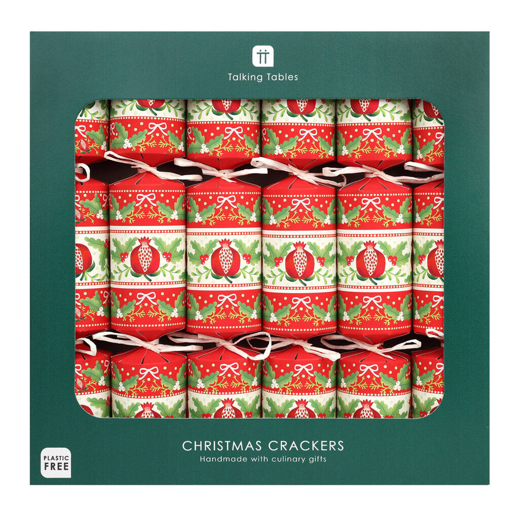 Red Pomegranate Christmas Crackers, 1 of 4