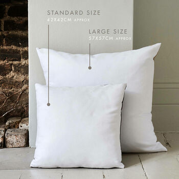 Personalised Organic Cotton Crest Cushion For Couple, 3 of 4