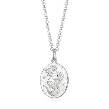 Silver Or Gold Plated Capricorn Zodiac Necklace, 8 of 10