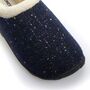 Luna Navy Flecked Women's Slippers Indoor/Garden Shoes, thumbnail 8 of 9