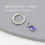 Amethyst Purple Cz Droplet Hoop Earrings, thumbnail 4 of 12