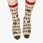 Men's Bamboo Socks Cream Green Off Roader, thumbnail 2 of 6