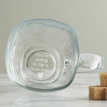 Personalised Pregnancy Announcement Glass Mug, 2 of 2