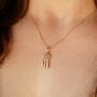 Dainty Gold Plated Dreamcatcher Necklace, thumbnail 2 of 3