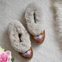 Bloom Handmade Sheepskin Moccasin Slippers, thumbnail 3 of 5
