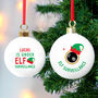 Personalised Elf Surveillance Bauble, thumbnail 2 of 4