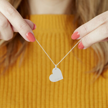 Personalised Special Date Silver Plated Heart Necklace, 2 of 12