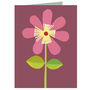 Mini Pink Flower Greetings Card, thumbnail 2 of 3