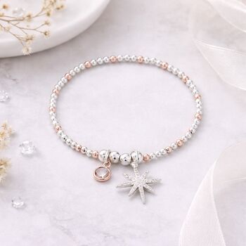 60th Birthday Star Charm Stretch Bracelet, 2 of 5