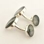 Silver Marble Cufflinks, thumbnail 4 of 6