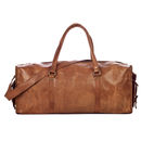 large brown leather holdall