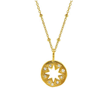 Cutout Star Necklace With White Sapphires, 3 of 5