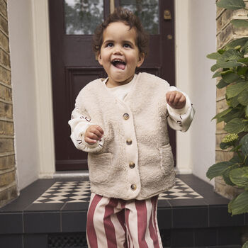 Personalised Baby And Toddler Sherpa Vest, 3 of 12
