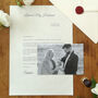 A Letter To My Husband On Our Wedding Day Personalised Keepsake, thumbnail 1 of 10