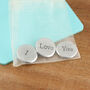 Romantic Valentine's Gift For Loved One I Love You Pewter Pebbles, thumbnail 5 of 6