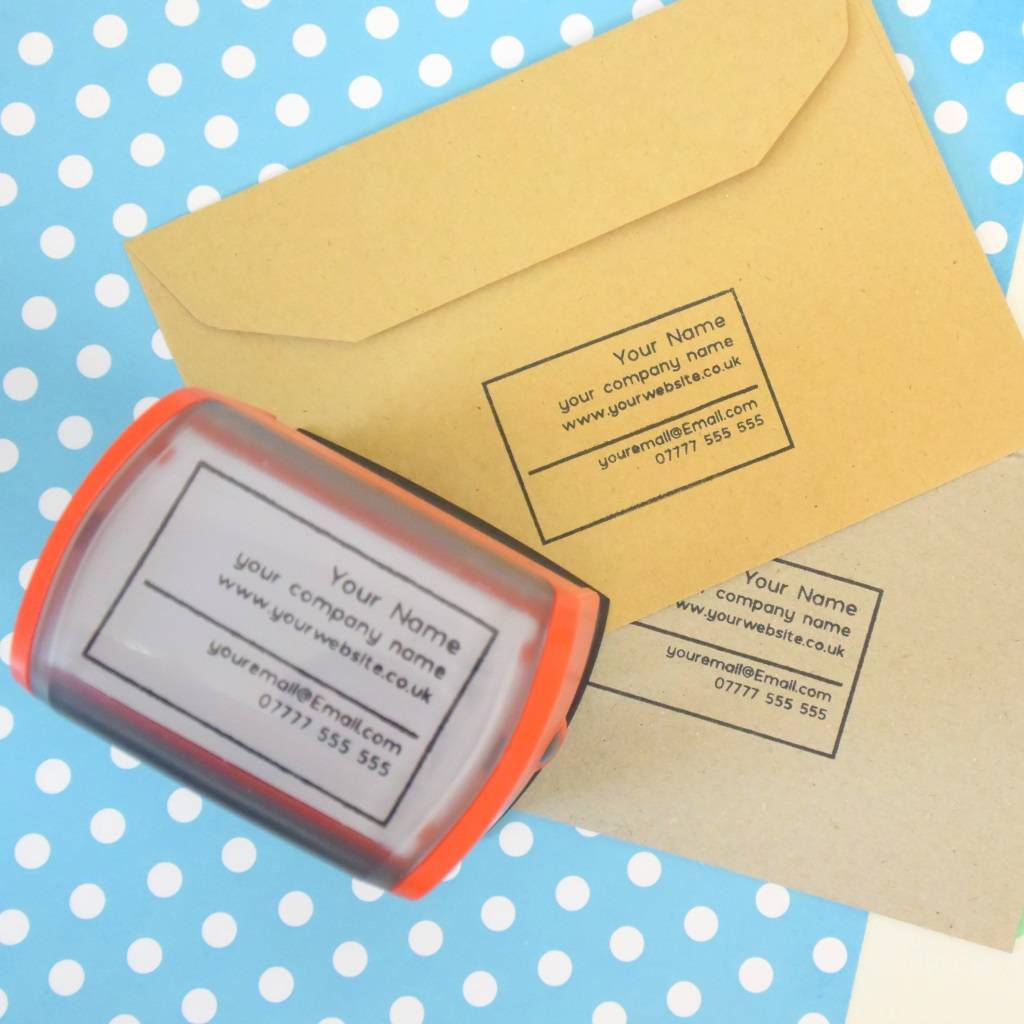 personalised self inking business card stamp by the serious stamp company | notonthehighstreet.com