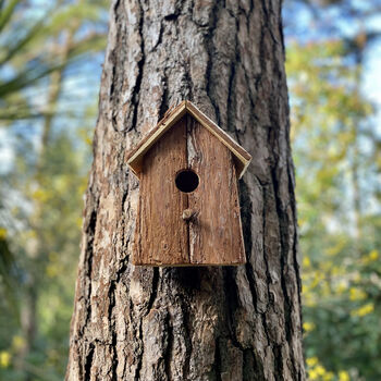 Wooden Bark Bird Nest Box, 6 of 6