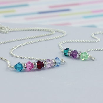 Family Birthstone Bar Necklace, 4 of 11