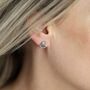 Sterling Silver Ornate Gemstone Stud Earrings, thumbnail 1 of 7