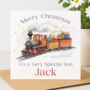 Personlised Train Christmas Card, thumbnail 1 of 2