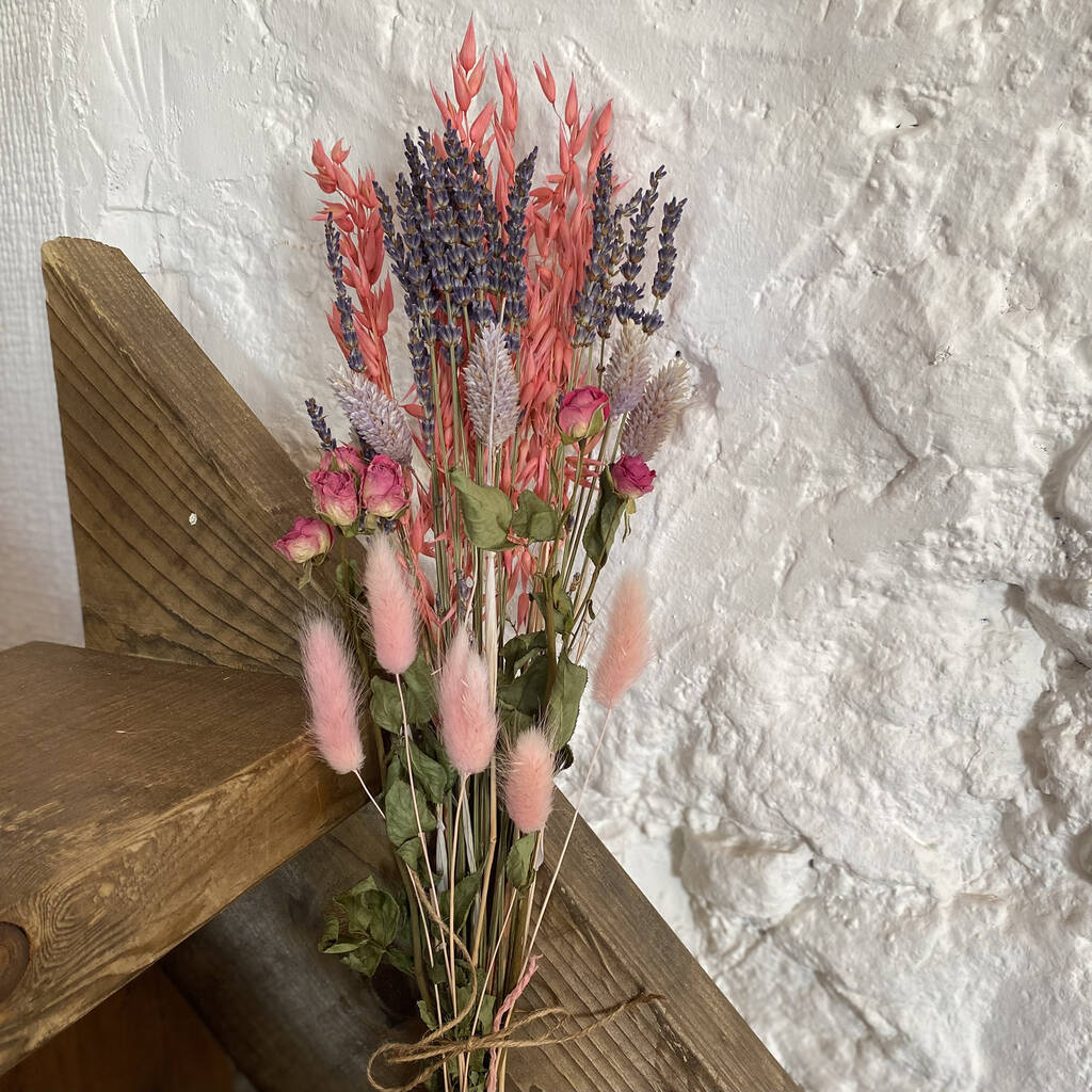 Dried Lavender And Roses Bouquet Gift By Andrea Fays