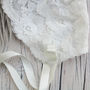 Sheer Lace Christening Bonnet Holly, thumbnail 8 of 10