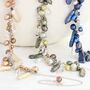 Unusual Assorted Pearl Necklace On Sterling Silver Chain, thumbnail 1 of 12