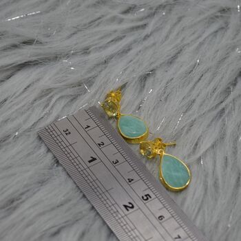 Amazonite Green Amethyst Earrings, 6 of 6