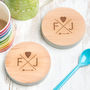 Personalised 'Follow Your Heart' Couples Coaster Set, thumbnail 1 of 5