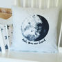 Personalised You Are Loved Moon Cushion, thumbnail 3 of 4