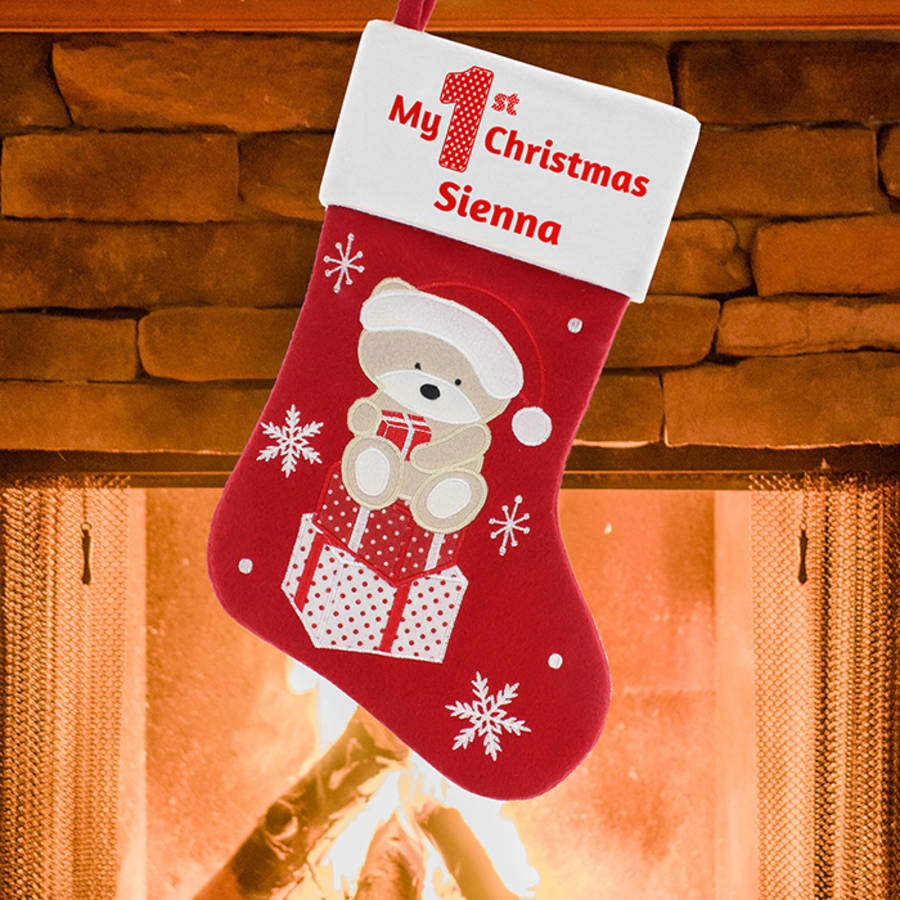 Personalised My 1st Christmas Stocking By Jacob Noah Personalised Gifts