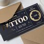 Personalised Tattoo Voucher Gold Foil Scratch Reveal, thumbnail 3 of 9